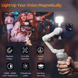 Selfie Ring Light OM Fill Light for DJI OSMO Mobile 6/OM 5/OM SE/OM4 SE/Insta360 Flow,Magnetic Fill Light Compatible with DJI Osmo and All Brands of Gimbal Stabilizer